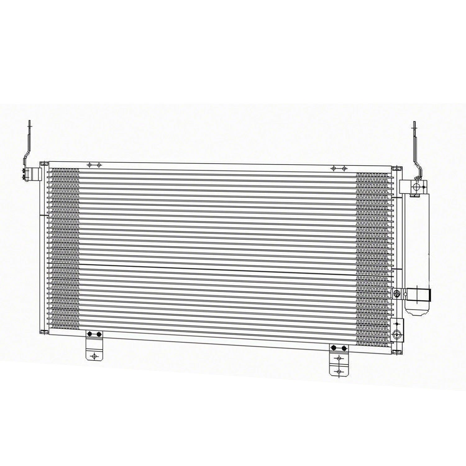 Replacement A/C Condenser w Receiver Drier for Mitsubishi Galant (2004–2009)