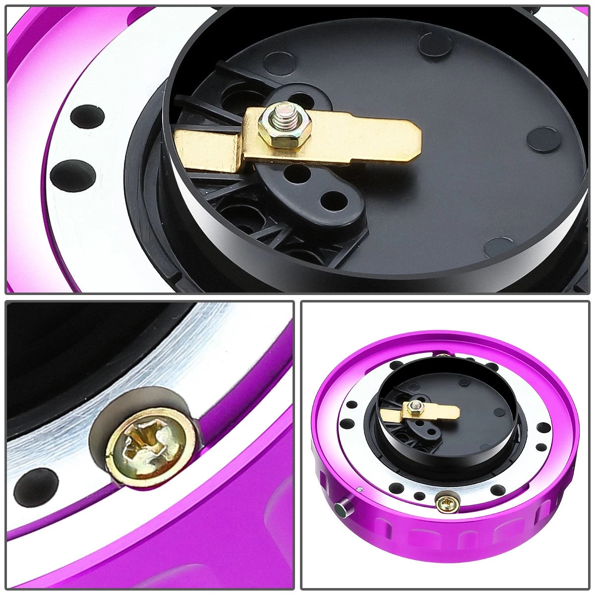 Steering Wheel Quick Release Hub Adapter Kit for Universal Vehicles (J2)