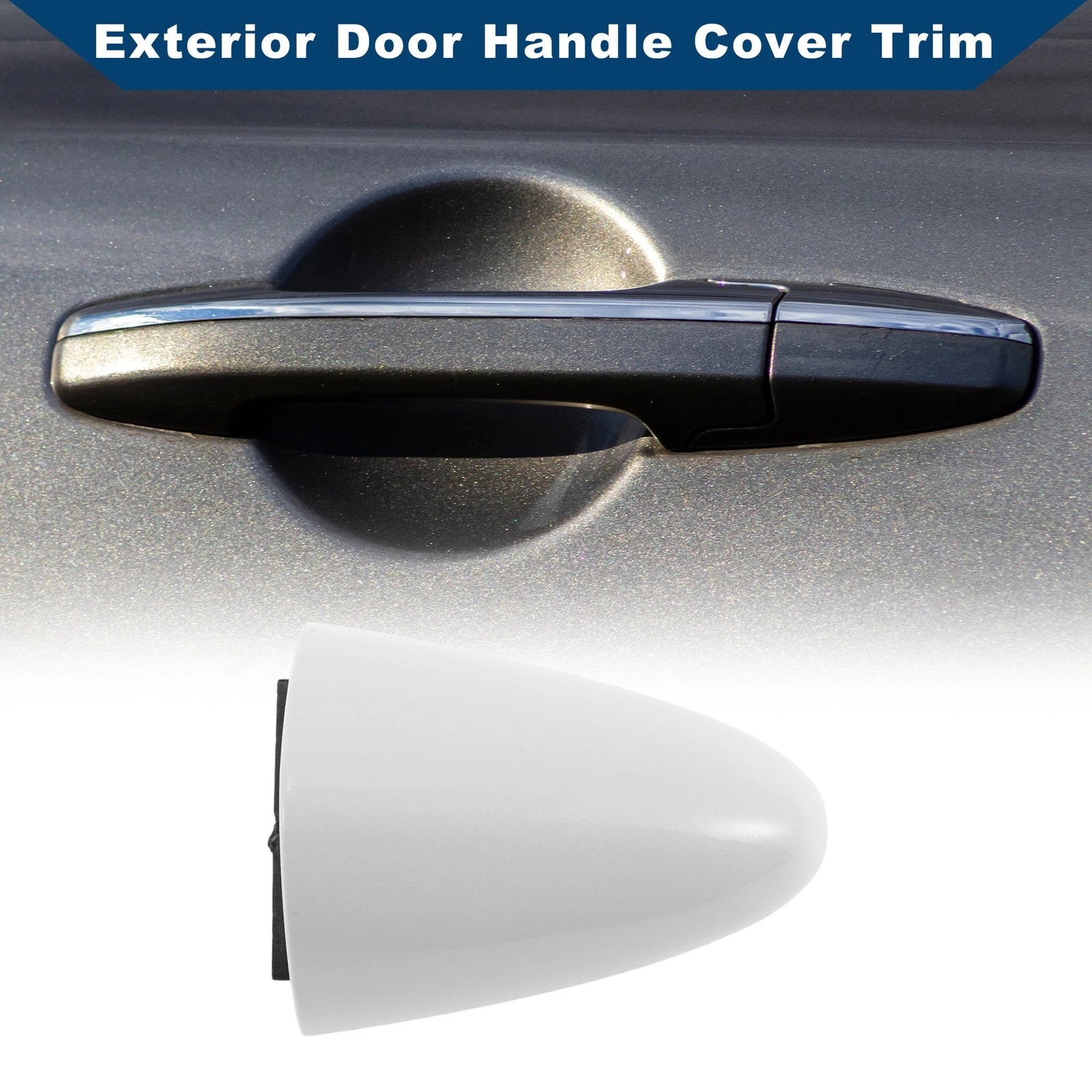 Exterior Door Handle Cover Trim for Kia Optima (2011–2016) White ABS