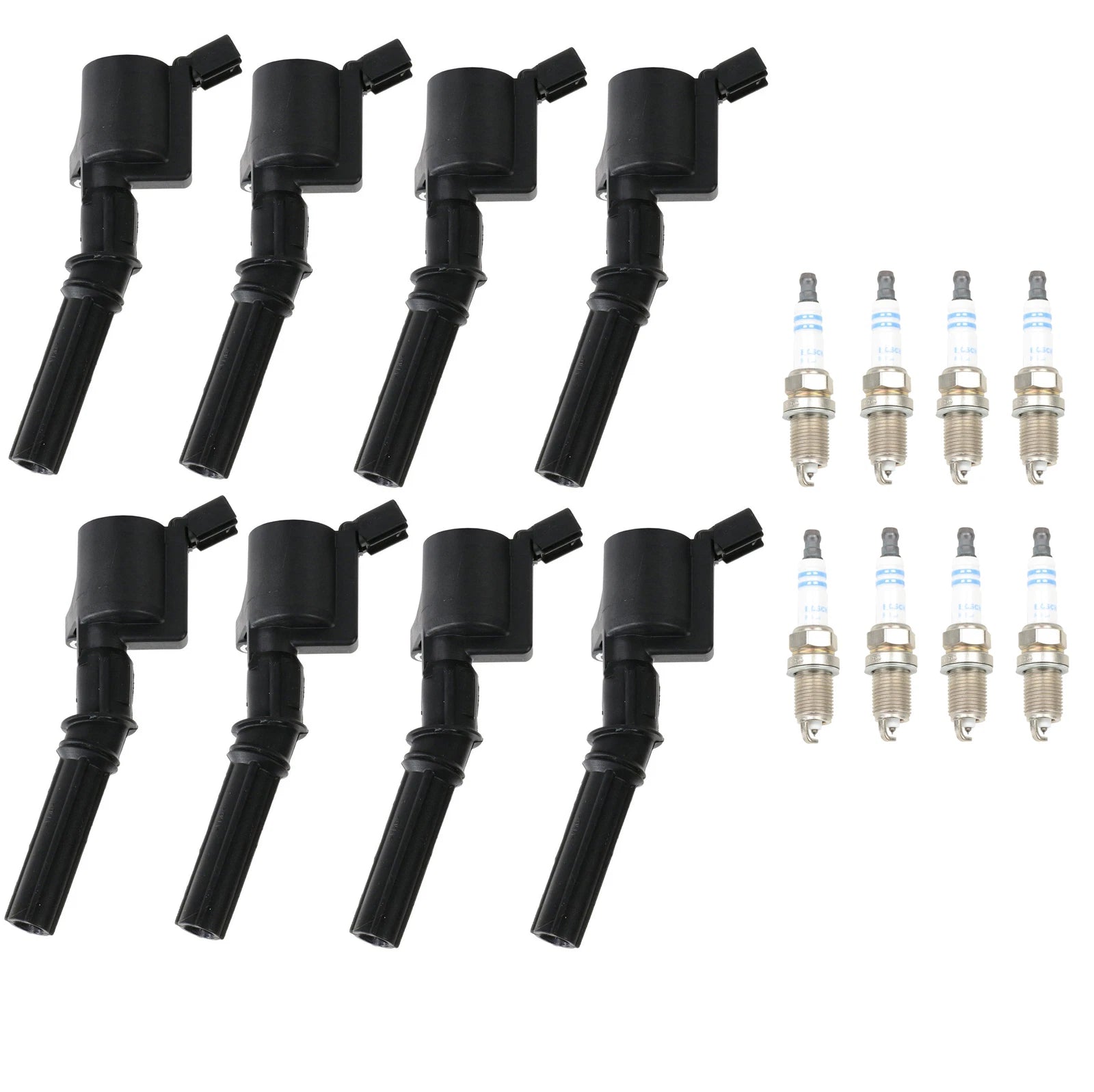 Set of 8 Ignition Coils & 8 Spark Plugs for 5.4L V8 (Bosch)