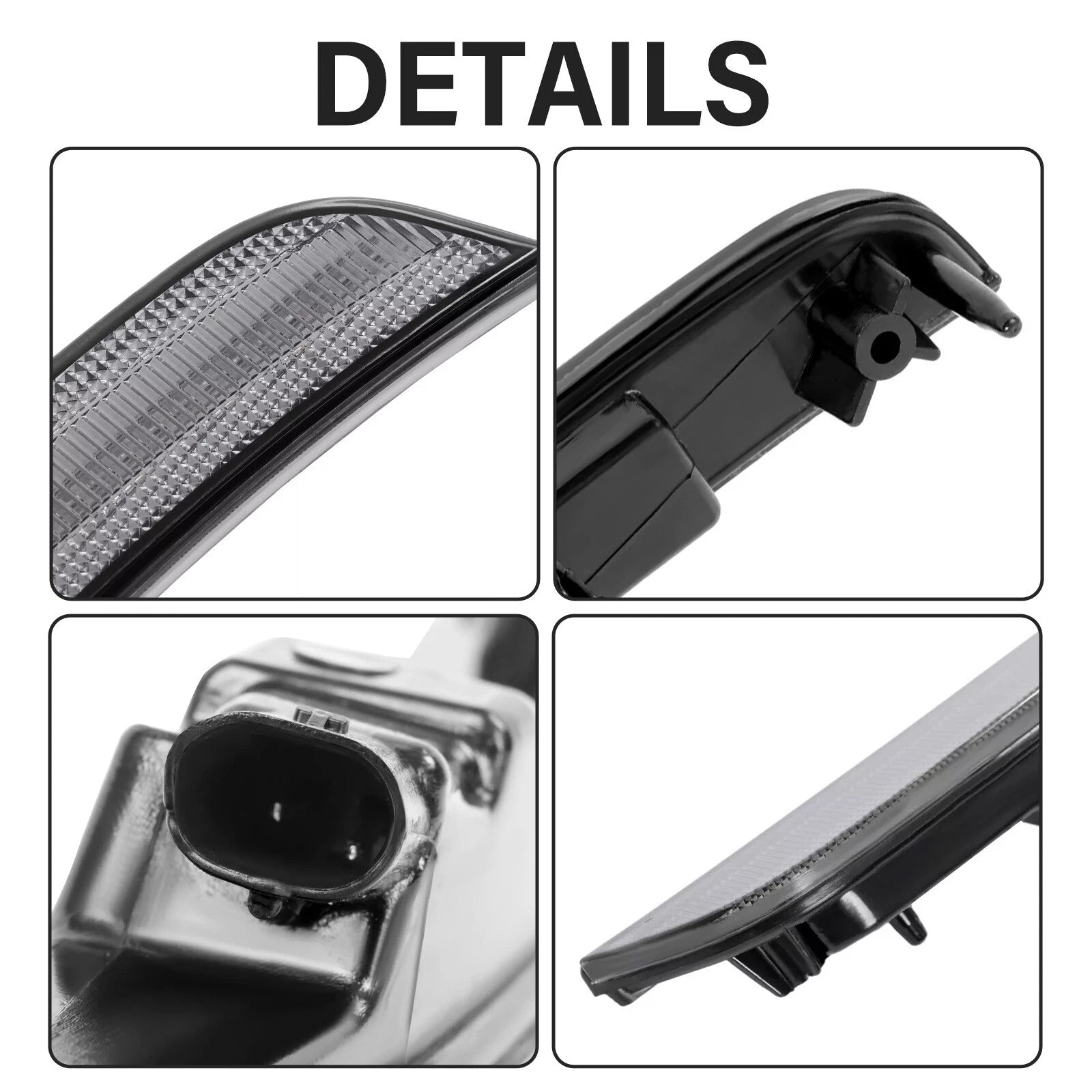 Smoke LED Front Rear Side Marker Light Set for Chrysler 300 300C (2015–2023)