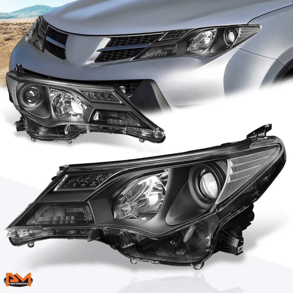 Projector Headlight for Toyota RAV4 (2013–2015) OE Replacement Black Housing