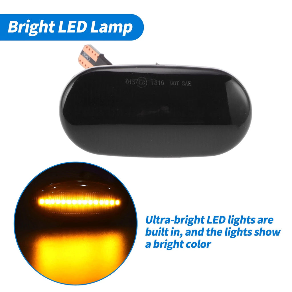 2X LED Side Fender Marker Light for Honda Acura (1985–2013)