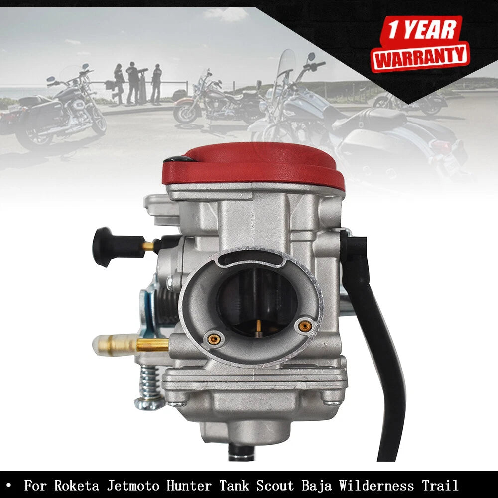 Carburetor for Roketa Jetmoto Hunter 250cc ATVs (Year Unknown)