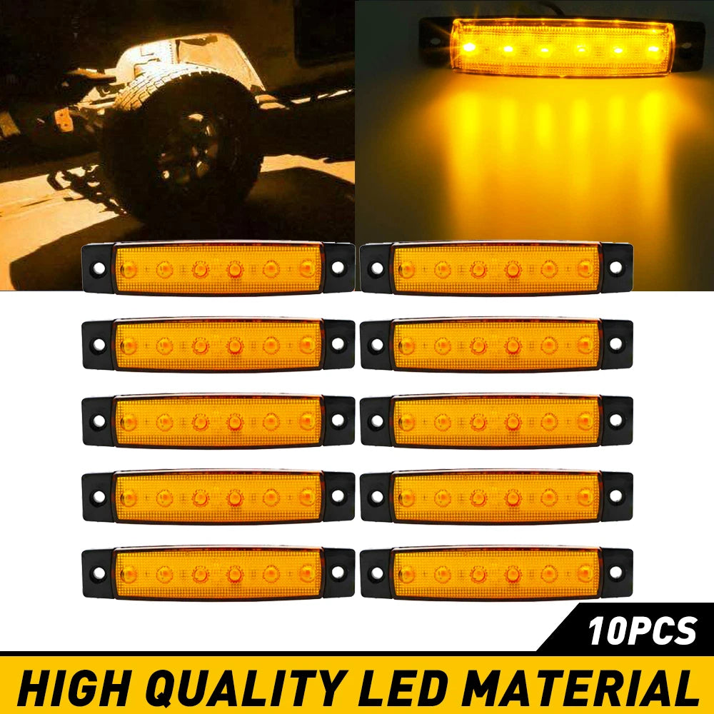 10 Pods Amber LED Rock Lights for Jeep (Offroad Truck UTV ATV)