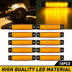 10 Pods Amber LED Rock Lights for Jeep (Offroad Truck UTV ATV)