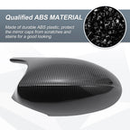 Set of 2 Rearview Mirror Cover Caps Black Carbon Fiber for BMW E87 E81 E82 E88 E92