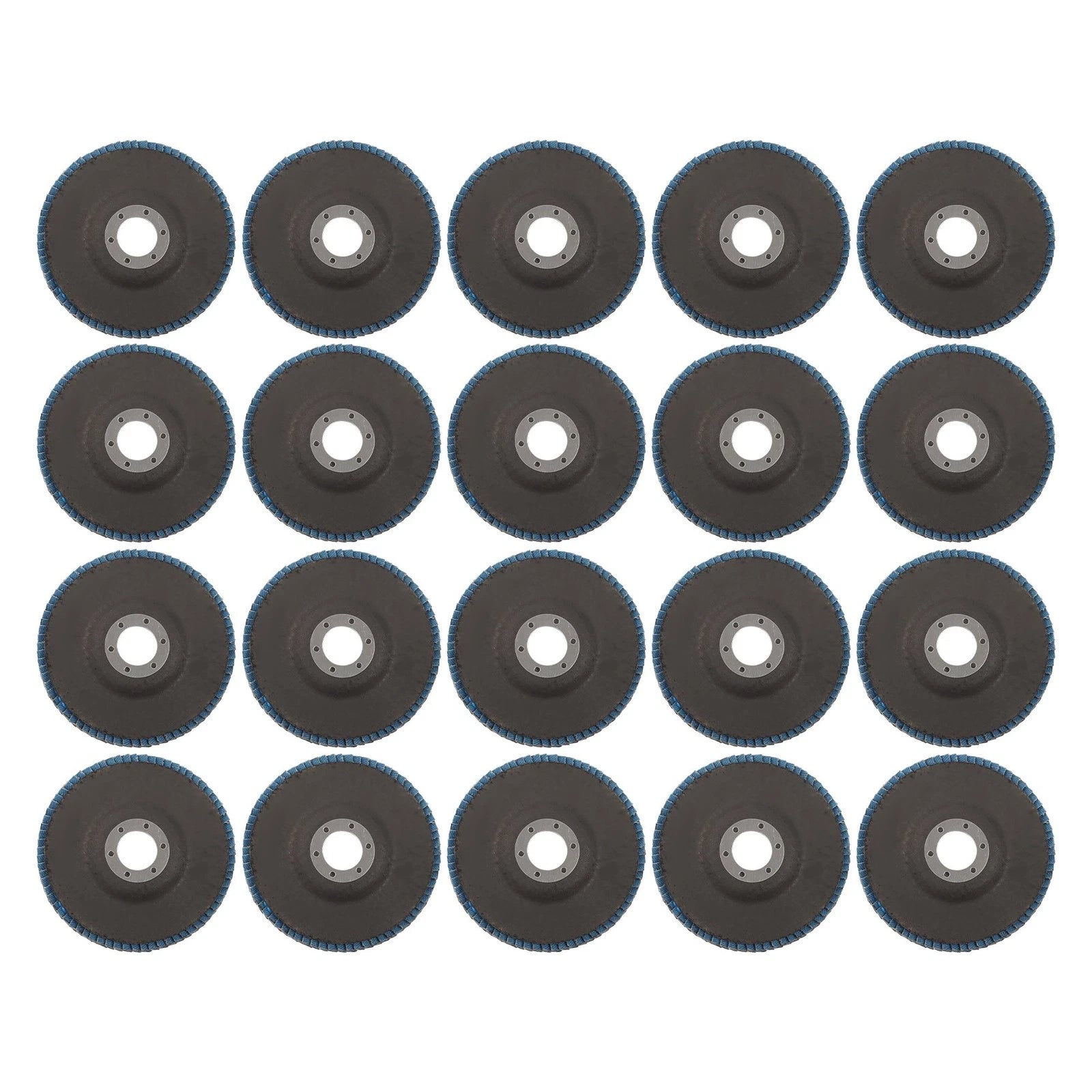 Set of 20 Zirconium Flap Discs 40 Grit for Angle Grinder (5" x 7/8")