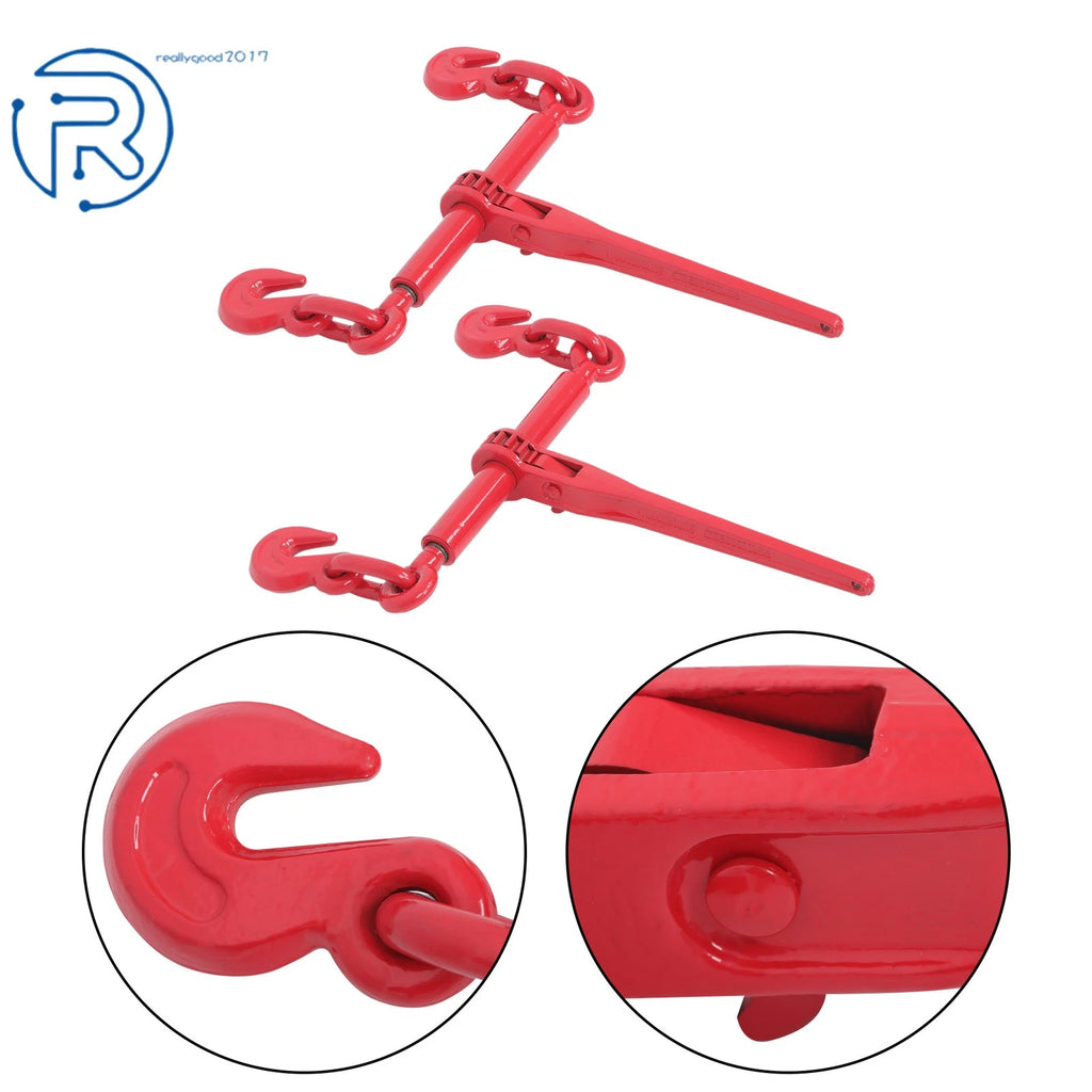 Set of 2 Ratchet Load Binders for Truck Trailer (9200 lbs)