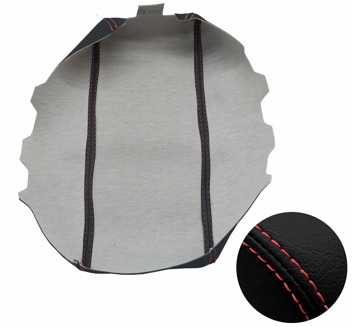 Console Lid Armrest Cover for Hyundai Elantra (2017–2020) Red Stitch