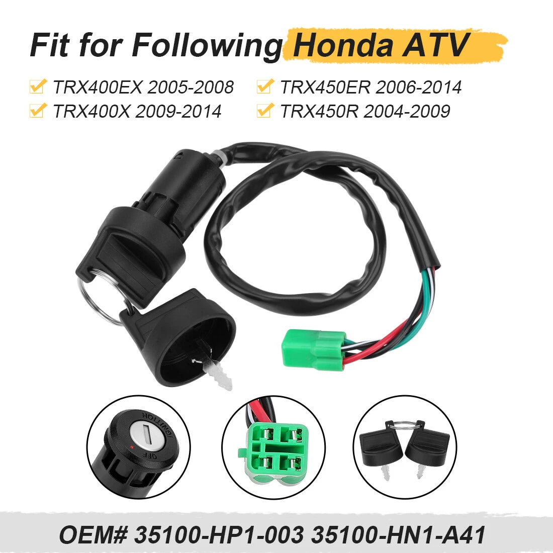 Ignition Key Switch for Honda TRX 450R TRX 450ER (2004–2014)