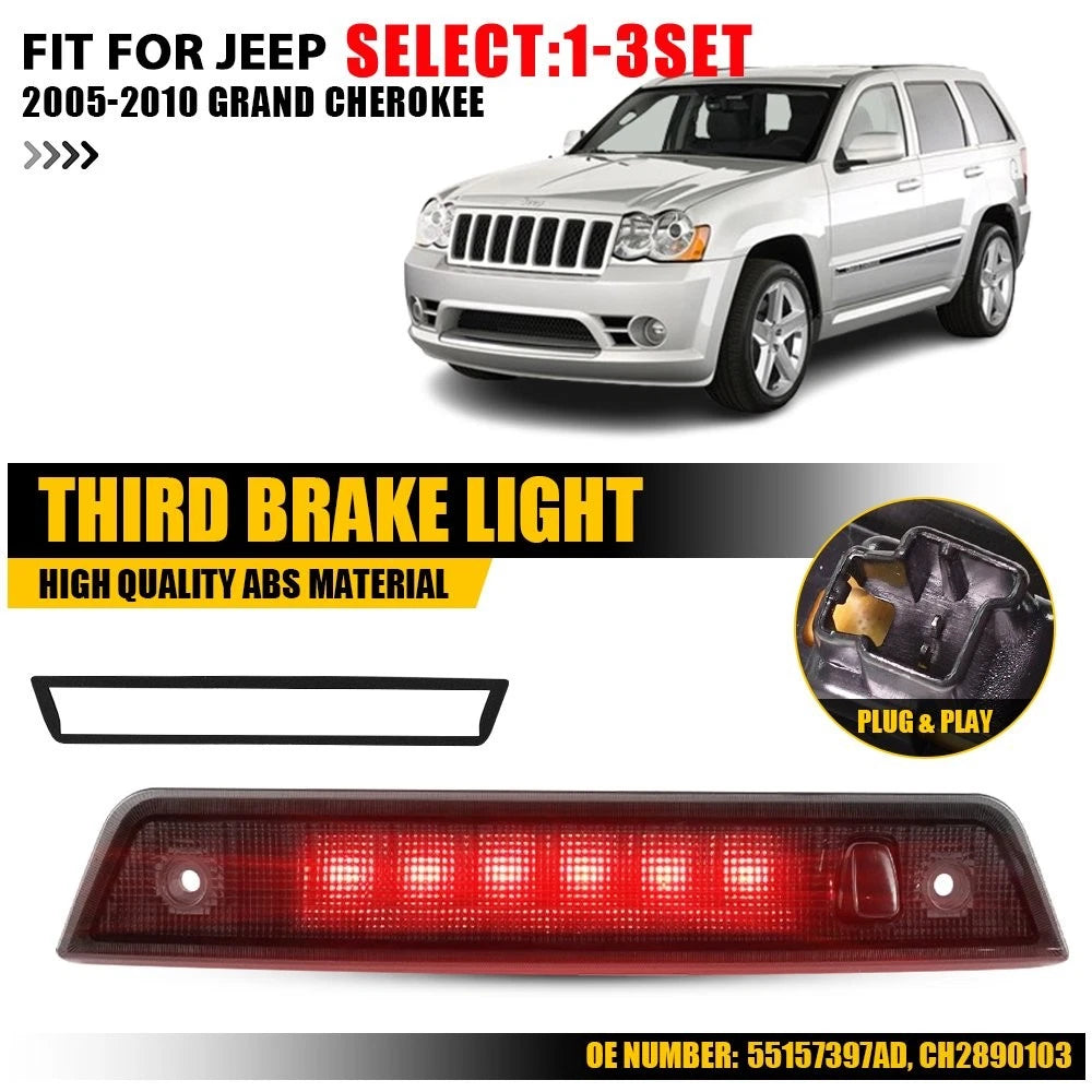 LED 3rd Brake Light Smoked Lens for Jeep Grand Cherokee (2005–2010)