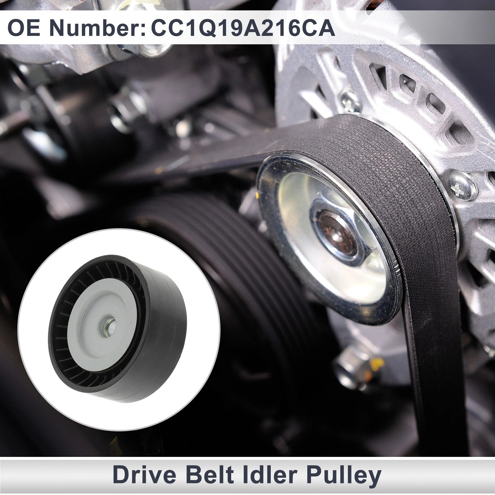 Drive Belt Idler Pulley for Ford Transit (2000–2014) No.CC1Q19A216CA 1 Pc