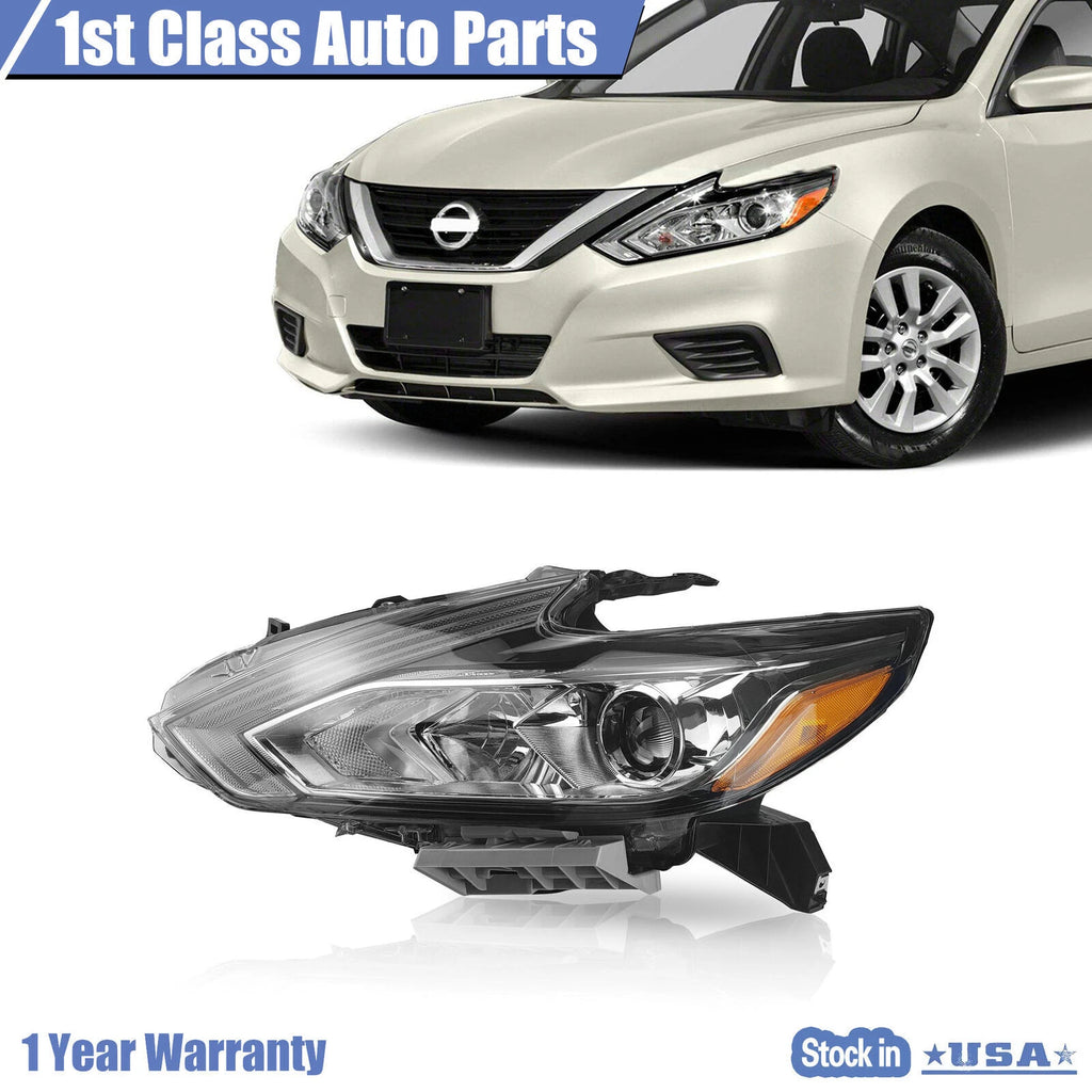Halogen Headlight Left Driver Side for Nissan Altima (2016–2018)