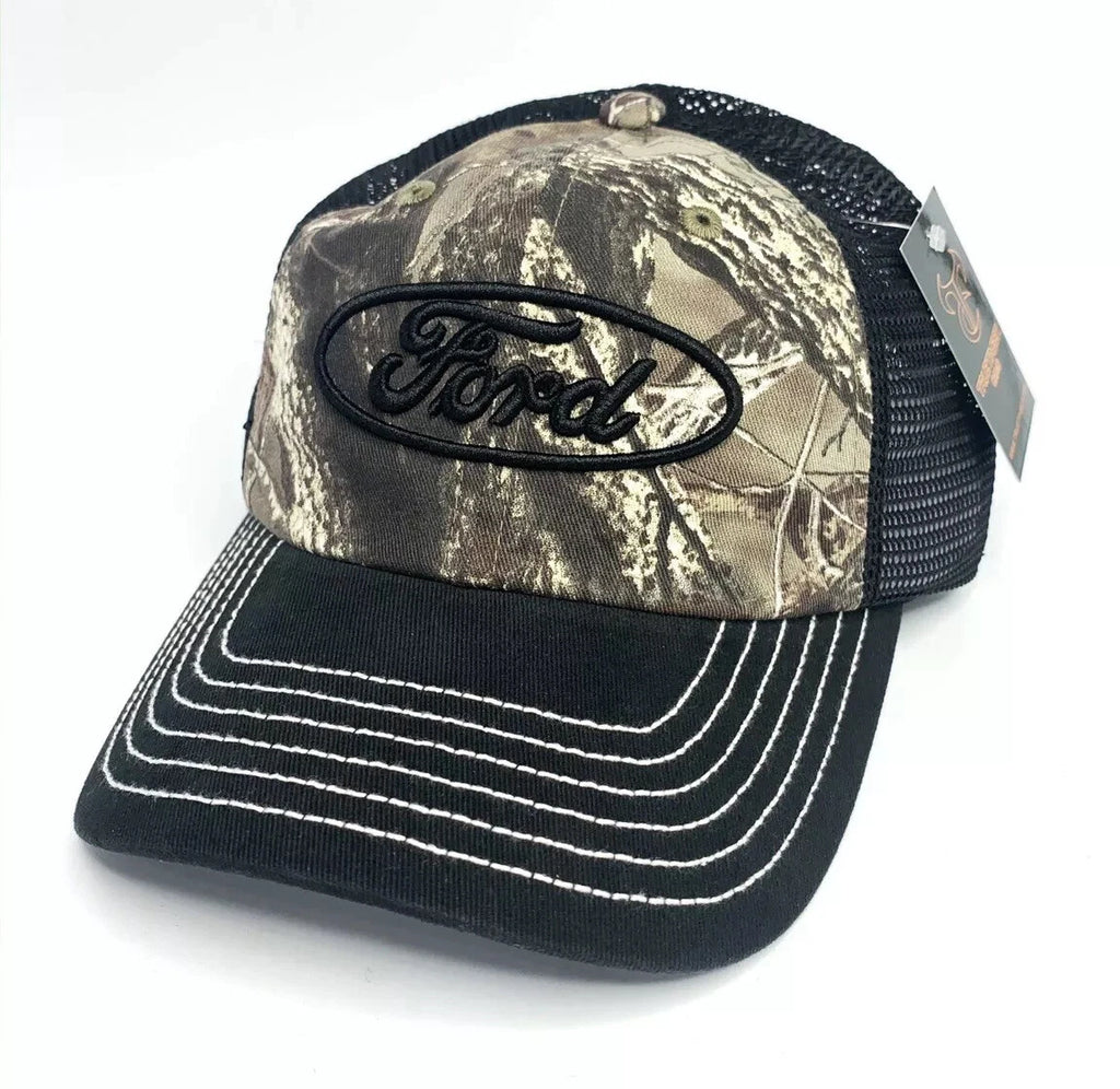 Trucker Hat Mesh with Black Ford Oval Emblem for Ford F150 (2009–2020)