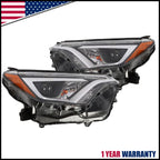 Pair of LED Headlight Headlamps for Toyota RAV4 (2016–2018) Chrome