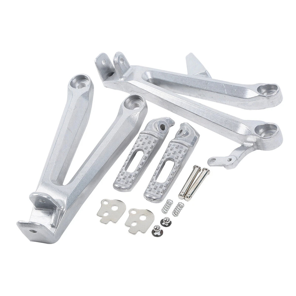 Set of 2 Passenger Footrests Footpegs Bracket for Honda CBR1000RR (2004–2007)