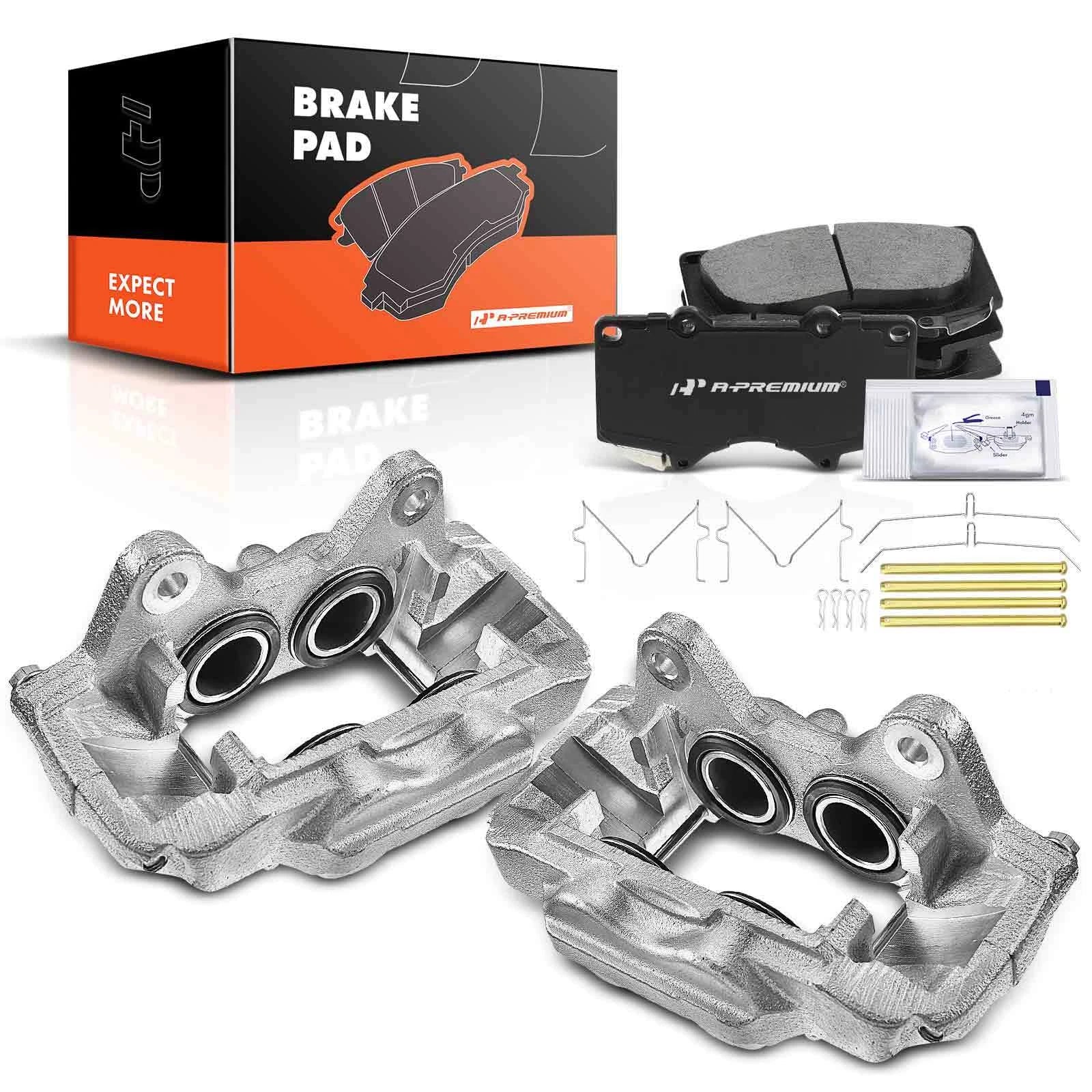 Front Brake Calipers & Pads for Toyota 4Runner Lexus GX470 (2003-2009)