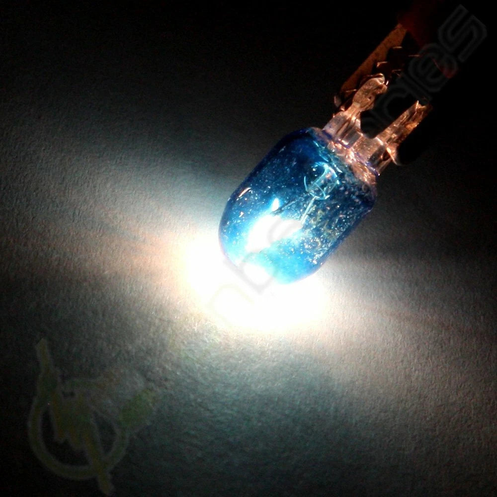 10Pcs Blue Wedge Halogen Bulbs T10 W5W 194 168 158 for Side Marker/Clearance