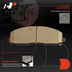 Set of 4 Front Ceramic Brake Pads for Jeep JL Wrangler (2018–2023)