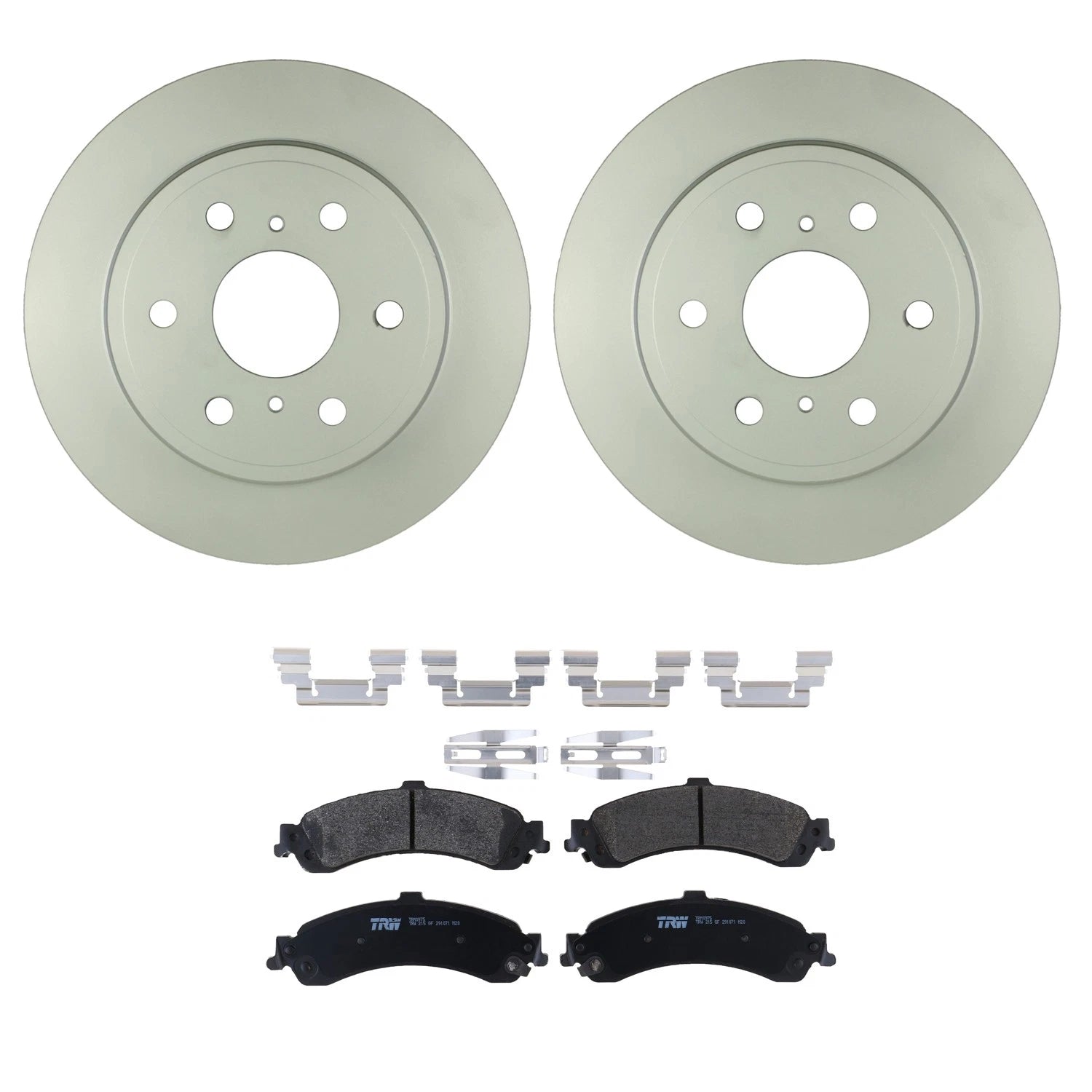 Bosch QuietCast Rear Rotors & TRW Disc Brake Pad Kit for Sierra 1500 Classic (2007–2007)