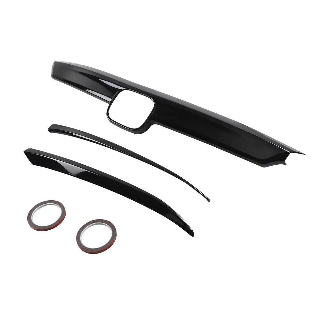 Grill Garnish Molding Trim Eyelid Cover for Honda Accord (2021–2022) Gloss Black