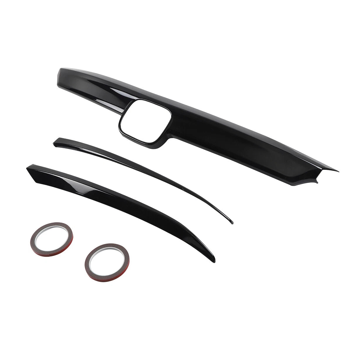 Grill Garnish Molding Trim Eyelid Cover for Honda Accord (2021–2022) Gloss Black
