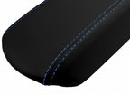 Console Lid Pull Over Cover Leather for Ford Focus (2008–2011) Black Blue Stitch