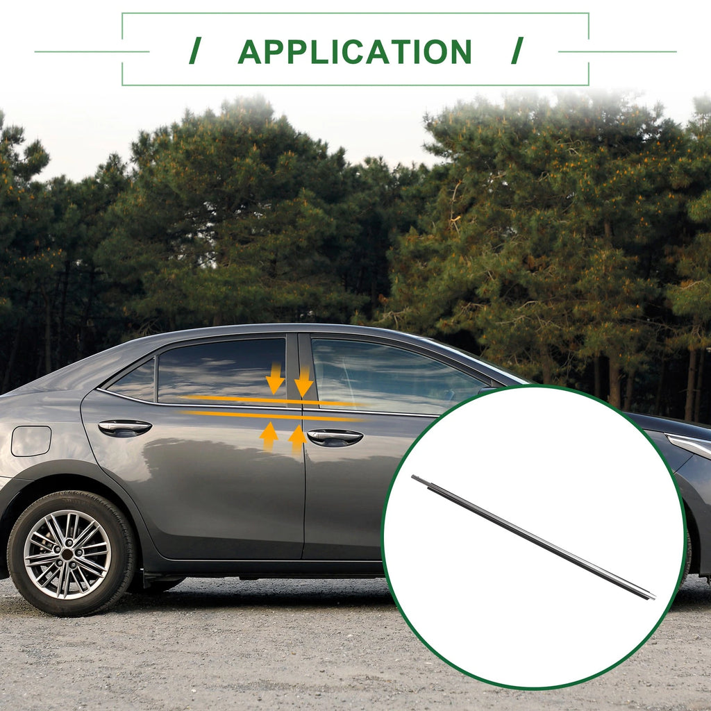 2X Front Left & Right Weatherstrip Window Seal for Toyota Corolla (2014–2018)