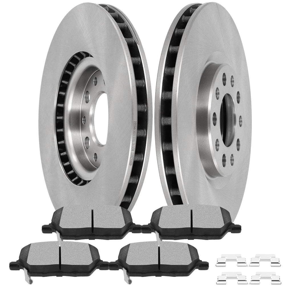 Front Brake Rotors & Pads Kit for Jeep Compass Renegade (2015–2022)