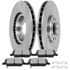 Front Brake Rotors & Pads Kit for Jeep Compass Renegade (2015–2022)