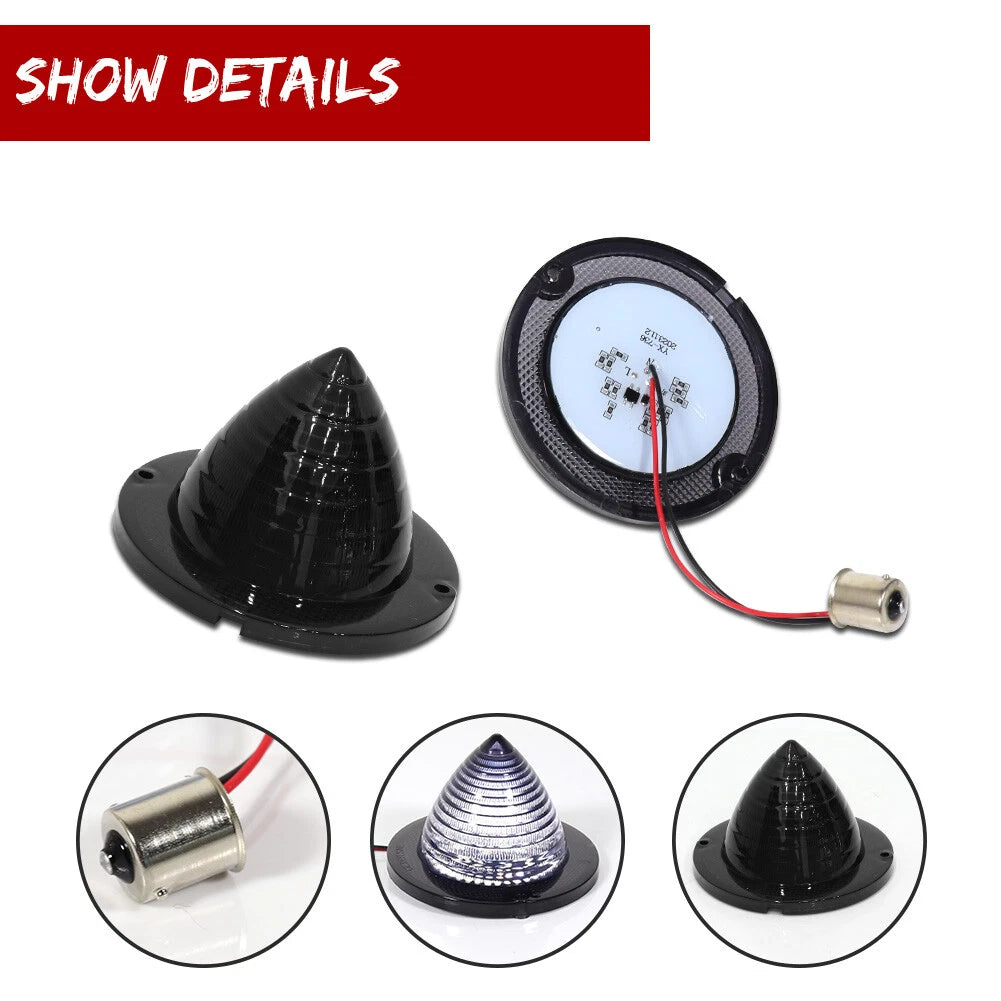Set of 2 Smoked Tail Light & Backup Lamp Lens Assemblies for Impala (1960–1961)
