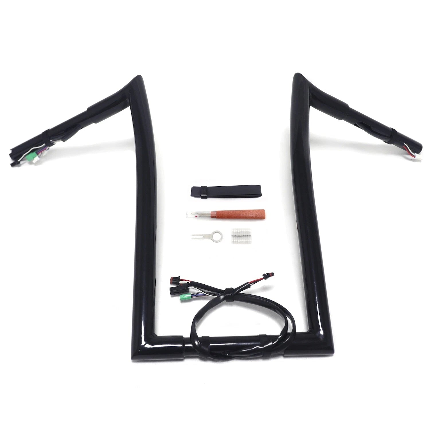 12" Prewired Drilled 1.25" Ape Hanger Handlebar for Harley Road King FLHR (2014–2015)