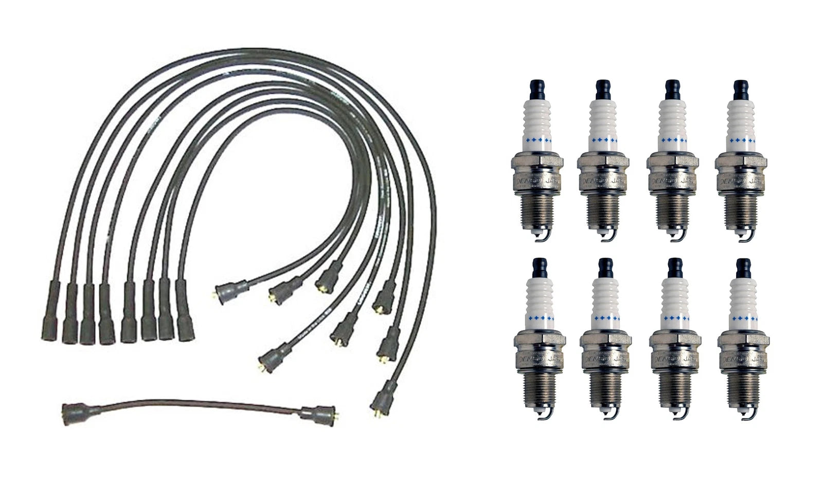 Denso Wire Set & Double Platinum Spark Plugs Kit for Chevy 6.6L V8