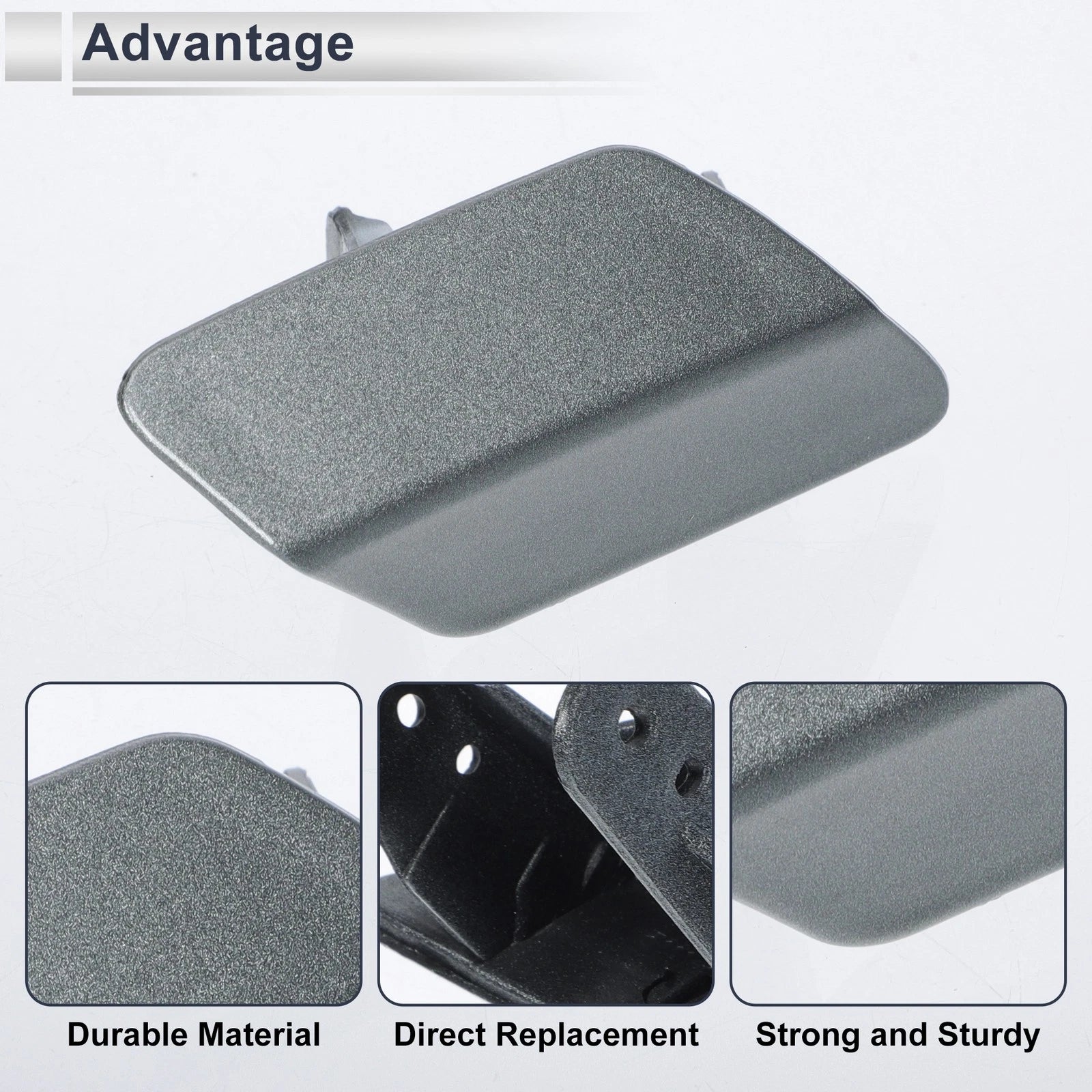 Bumper Headlight Washer Nozzle Cover Cap for BMW 320i (2012–2013) Grey