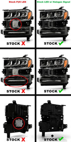 LED Headlight for Chevy Silverado 1500 (2019–2022) w/Halogen Signal, Left