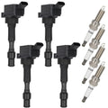 Set of 4 Ignition Coils & Spark Plugs for Kia Forte, Hyundai Elantra (2016–2020)