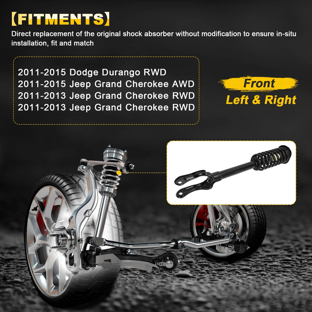 Set of 2 Front Complete Struts Springs for Dodge Durango Jeep Grand Cherokee
