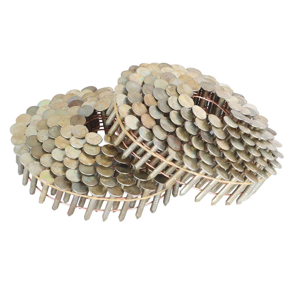 Set of 7200 Galvanized Coil Roofing Nails 3/8" Head Diameter