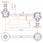 Set of 12 Sway Bars Ball Joints Tie Rods for Nissan Frontier (2001–2004)