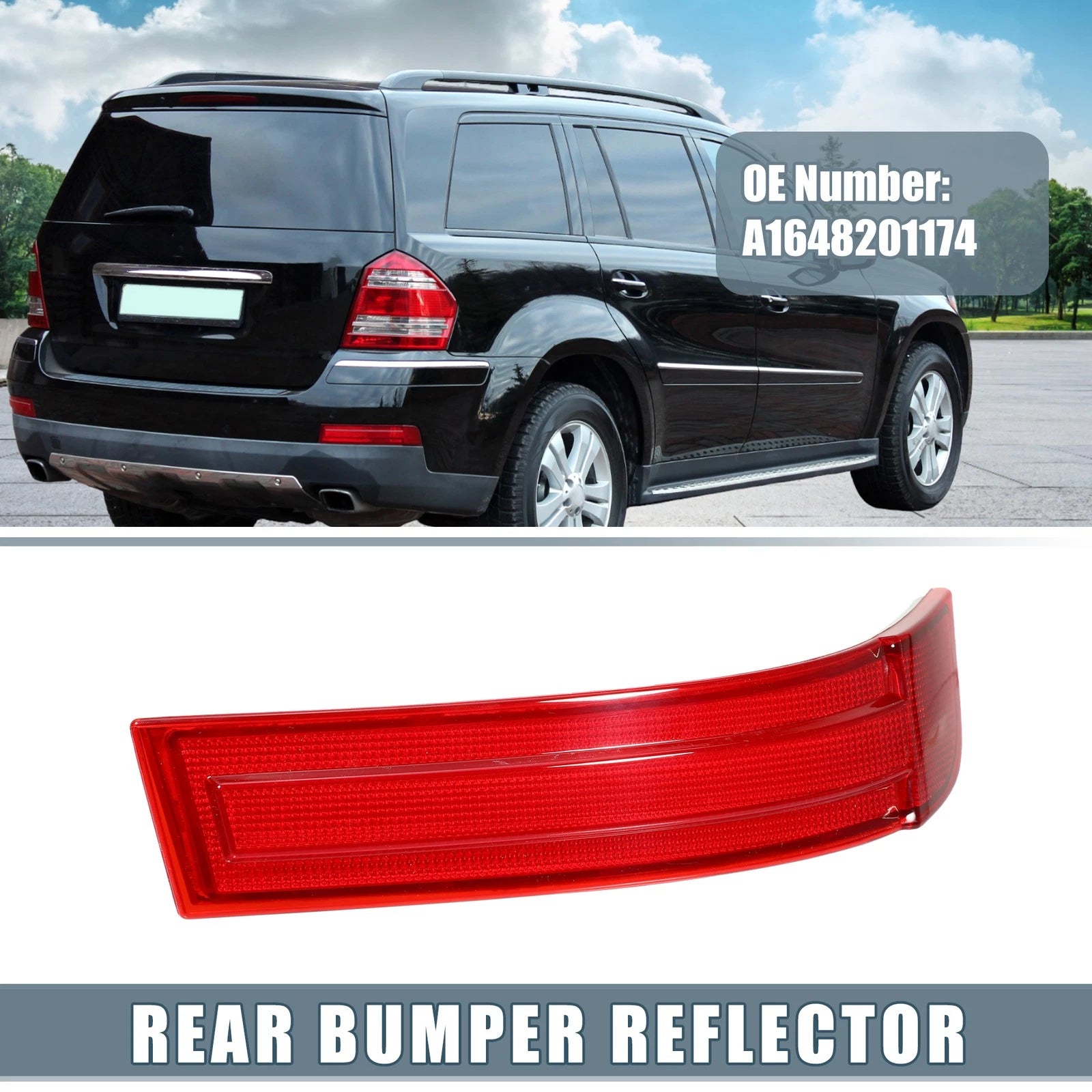 Rear Left Bumper Reflector No.A1648201174 for Mercedes-Benz GL320 (2007–2009)