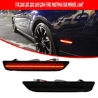 2X Smoked Lens Rear Bumper Side Marker Red LED Lights for Ford Mustang (2010–2014)