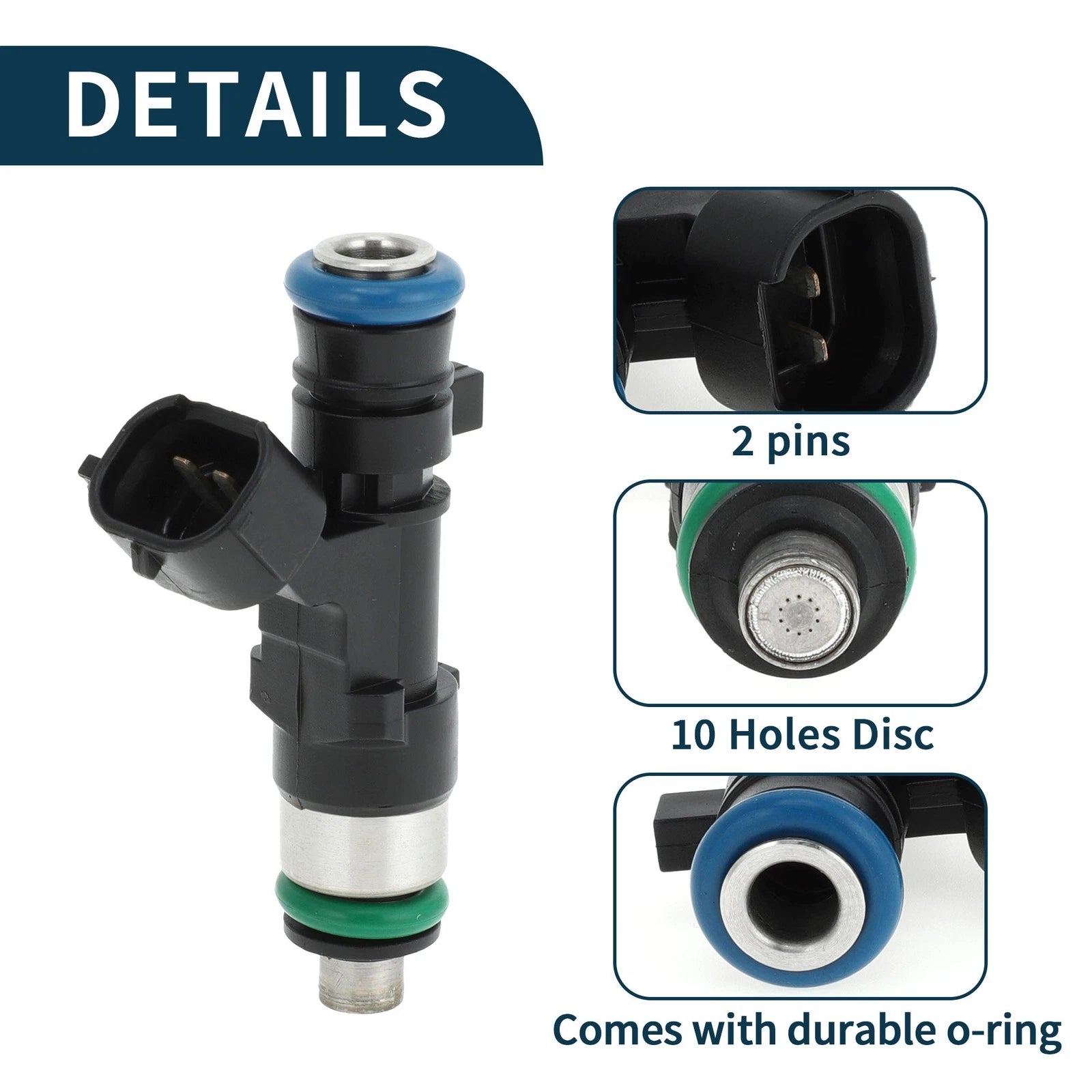 Fuel Injector No. 166003RC0A for Nissan Sentra 1.8 (2013–2019) 1 Pc Gray