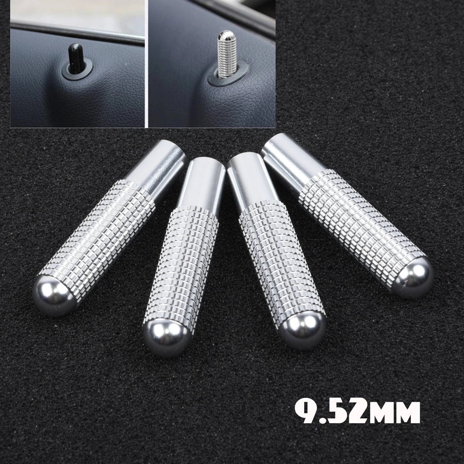 4pcs/Set / Car Door Lock Pin Knob Trim Ring for Mercedes W205 GLS GLE