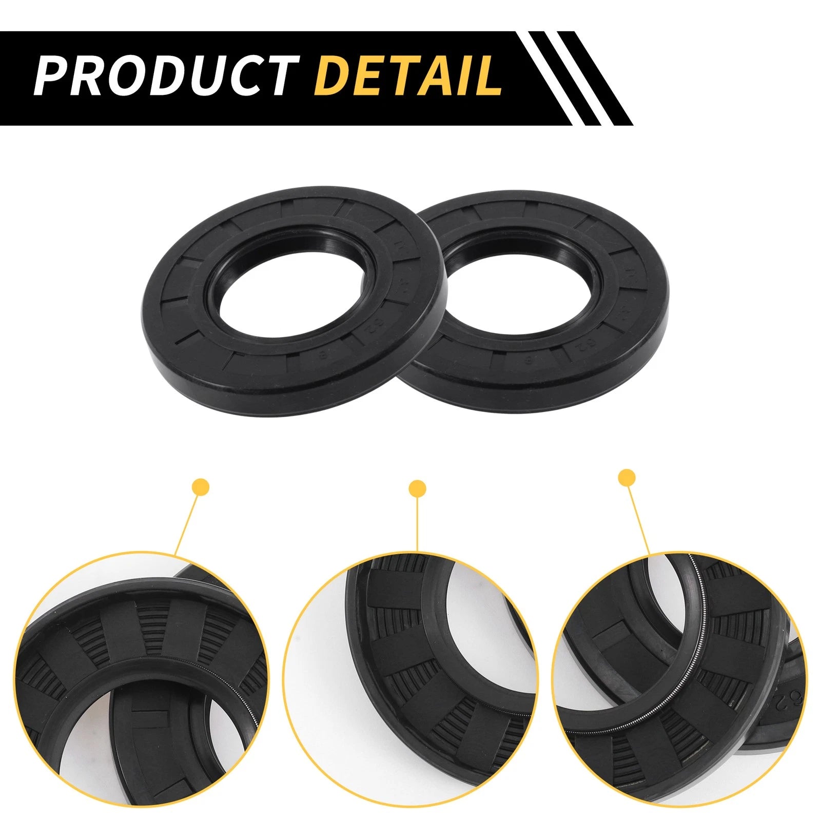 Set of 5 Oil Seal Rotary Shaft Seal NBR Rubber 32x62x8mm