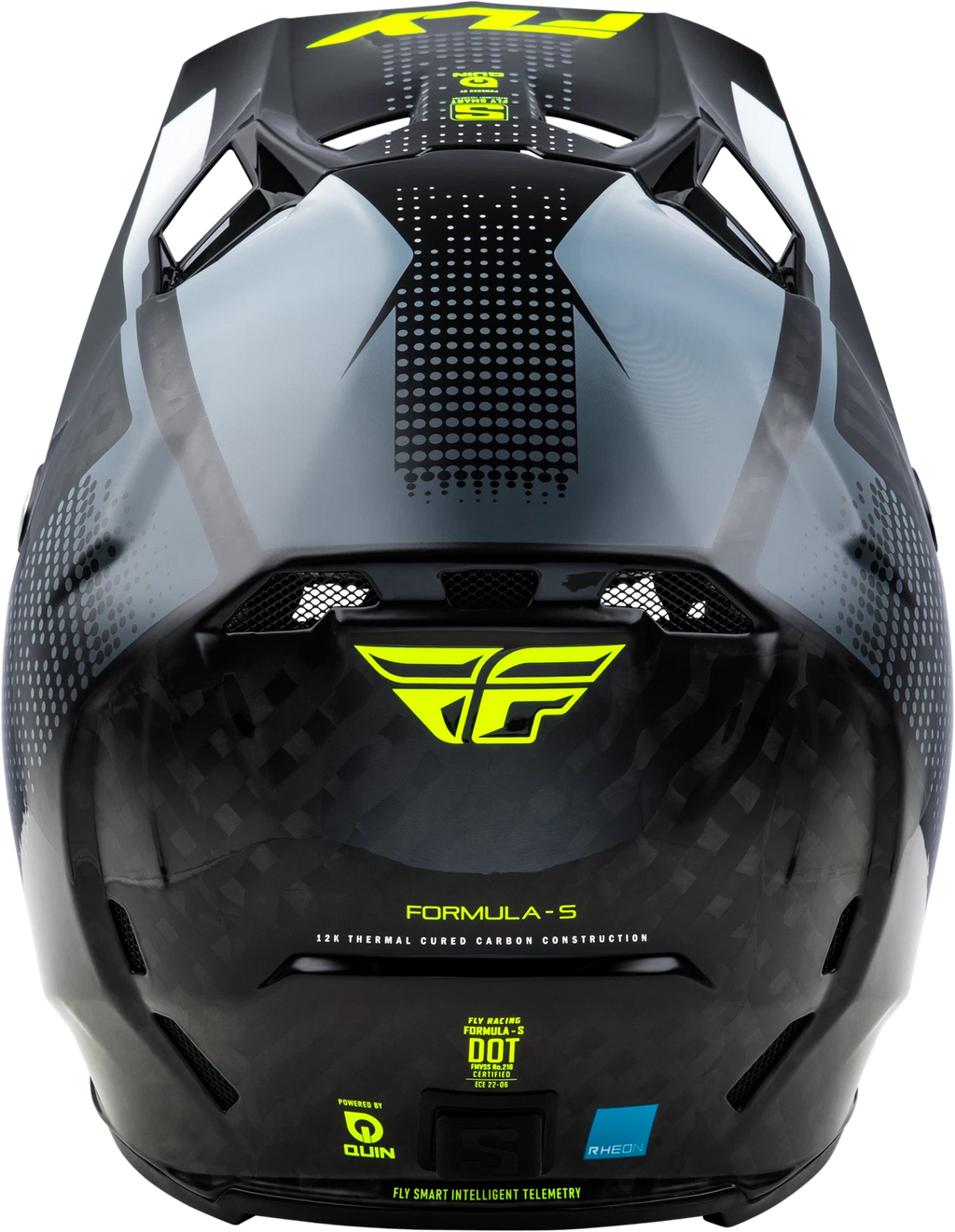 Fly Racing Formula S Carbon Protocol Helmet for Small Size (Black/Grey/Hi-Vis)