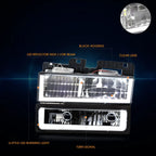 U-Shape LED DRL Headlights for Chevy GMC C/K Suburban Tahoe Yukon (1988–2000)