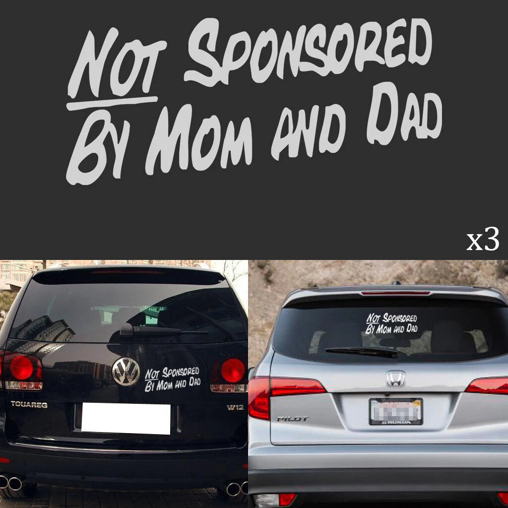 DieCut Window Decoration Vehicle Vinyl Stickers for Car (3-Pack)