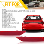 Set of 2 Red Lens Rear Bumper Lower Reflectors for Honda Civic (2013–2015)