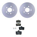 Hella Rear Rotors Low-Met Disc Brake Pad Kit for Audi A4 Quattro (1996–2001)